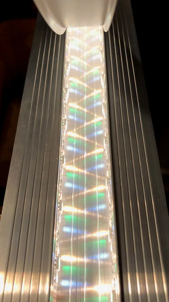 Aluminum channel with LED strips on sides